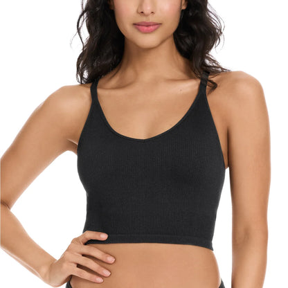 LEMON - Paquet de 2 Soutiens-Gorge de Yoga Côtelé-ribbed-yoga-bra-pack-costco-2843810-grey-gris-noir-black-2