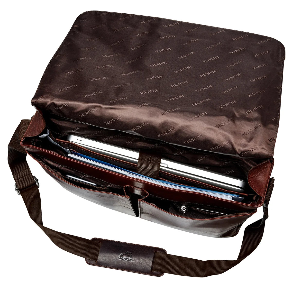 MANCINI  - Sac Messager en Cuir pour Ordinateur Portable-laptop-messenger-bag-costco-leather-2022601-brun-brown-4