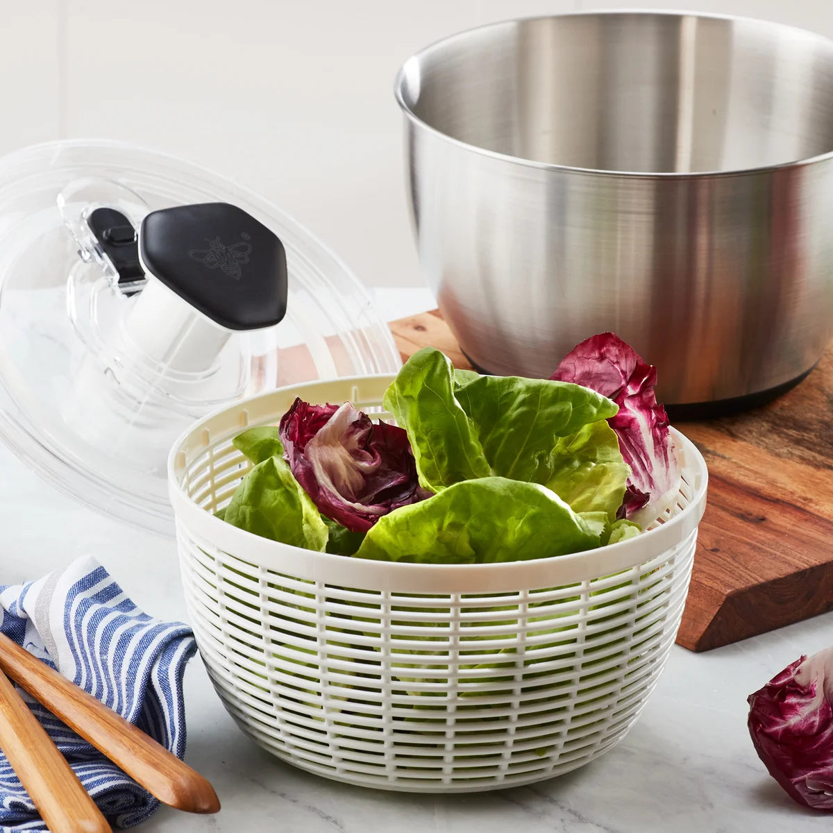 MIU - Essoreuse à Salade en Acier Inoxydable-stainless-steel-salad-spinner-costco-2863207-6
