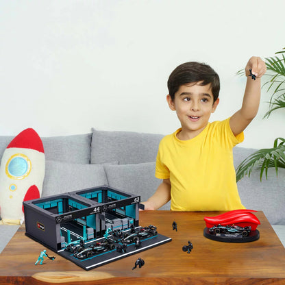 BURAGO - Ensemble d'Écurie de Formule 1-paddock-bundle-formula-costco-1851433-mercedes-bleu-blue-7