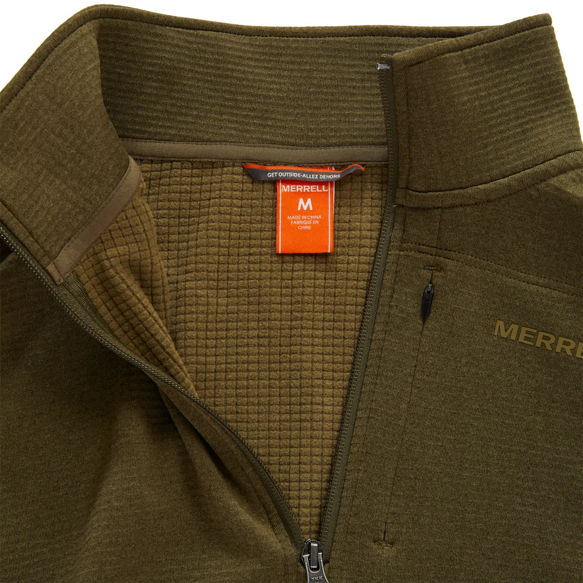 MERRELL - Chandail à Fermeture à Glissière un Quart pour Homme-Mens-1/4-Zip-Fleece-Sweater-Vert-Green-1926590-1962348