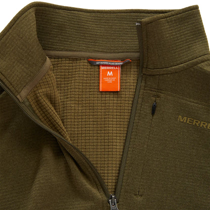 MERRELL - Chandail à Fermeture à Glissière un Quart pour Homme-Mens-1/4-Zip-Fleece-Sweater-Vert-Green-1926590-1962348