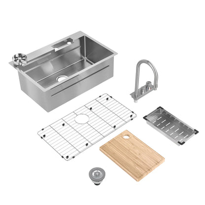 ARTIKA - Ensemble d'Évier à Cuve Simple en Acier Inoxydable avec Robinet et Accessoires NeoFlow-stainless-steel-single-bowl-sink-and-faucet-kit-work-centre-centre-de-travail-cuisine-kitchen-costco-1960832-7
