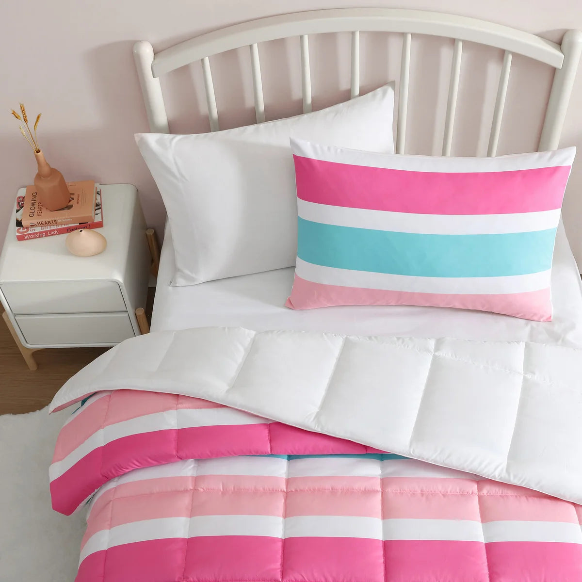 NAUTICA - Ensemble de Douillette 2 Pièces-twin-comforter-set-piece-lit-simple-costco-1706584-rose-pink-7