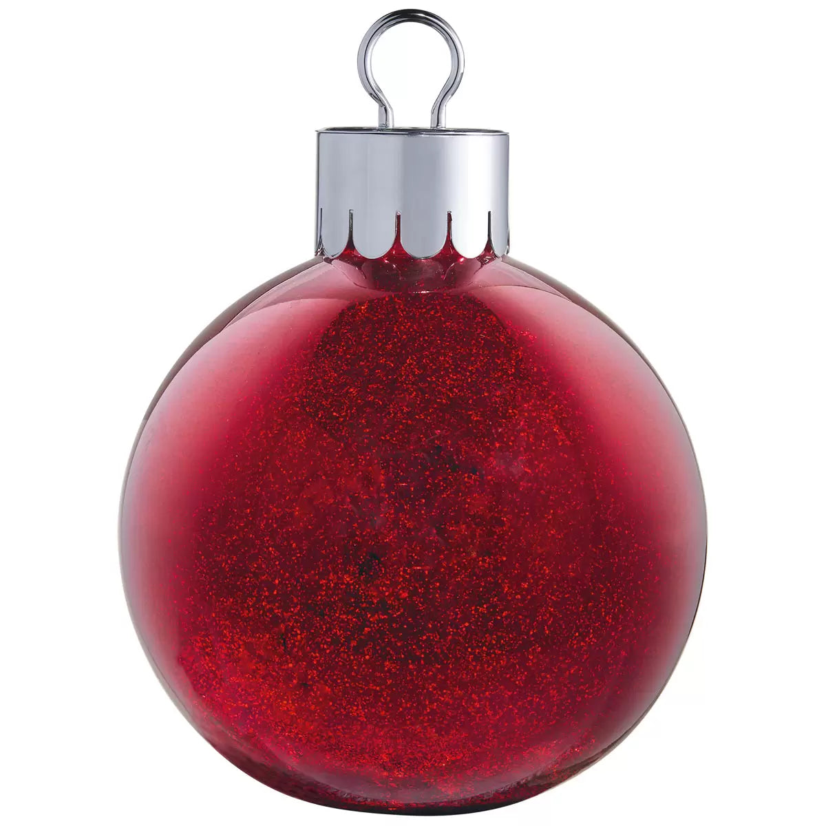 Décor d'Ornement Surdimensionné en Verre à Del-glass-oversized-ornament-with-led-costco-1784878-red-rouge-2