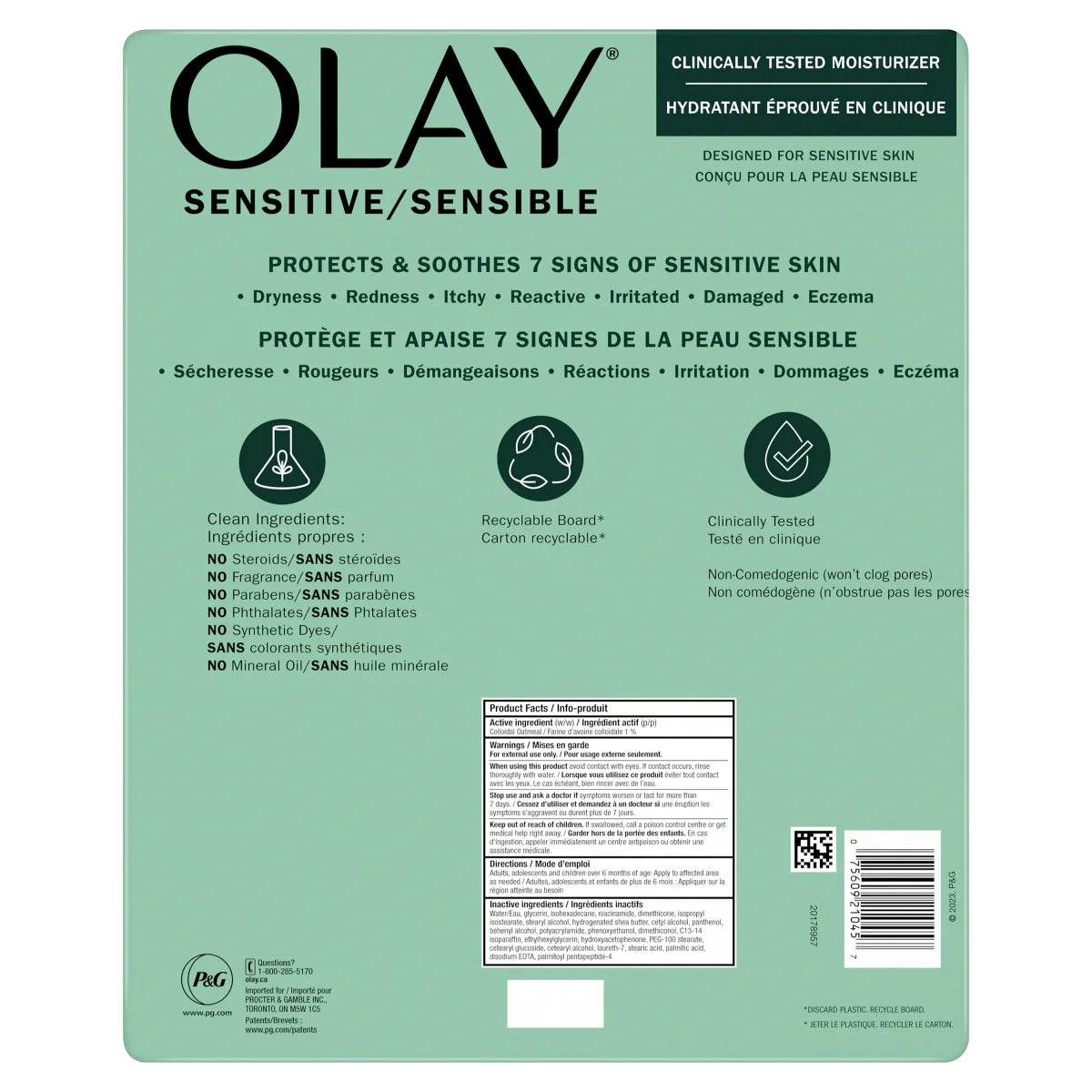 OLAY - Ensemble de 2 Hydratants Apaisant Protecteur de la Peau à Base d'Avoine Colloïdale-pack-set-soothing-moisturizers-colloidal-oatmeal-skin-protectant-3