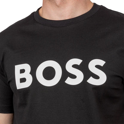 HUGO BOSS - Chandail à Manches Courtes pour Homme Tiburt-men's-short-sleeve-t-shirt-costco-1816155-noir-black-4