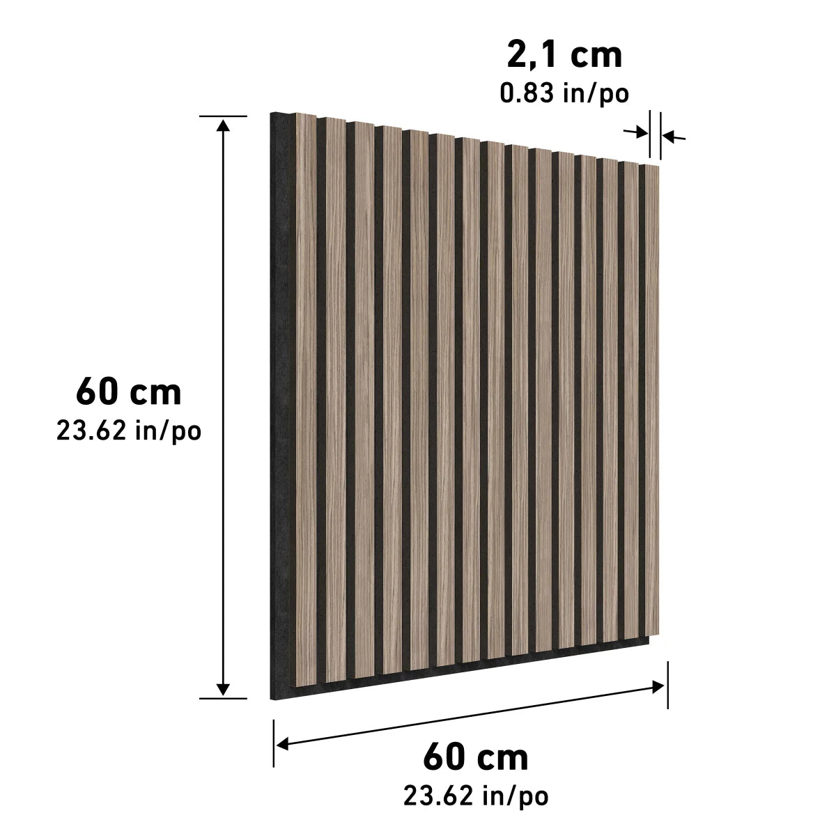 ARTIKA - Ensemble de 4 Panneaux à Lattes Insonorisants Sonolok-slatted-panels-wall-pack-sound-absoption-costco-1811996-noyer-walnut-3