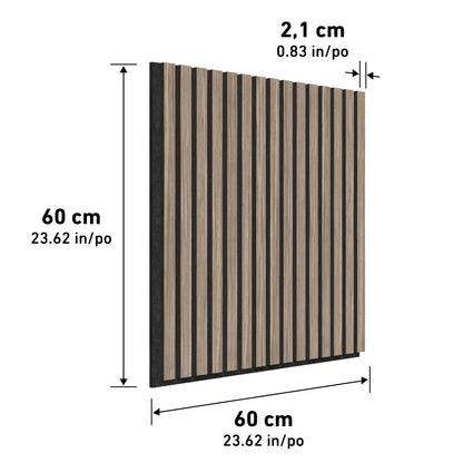 ARTIKA - Ensemble de 4 Panneaux à Lattes Insonorisants Sonolok-slatted-panels-wall-pack-sound-absoption-costco-1811996-noyer-walnut-3
