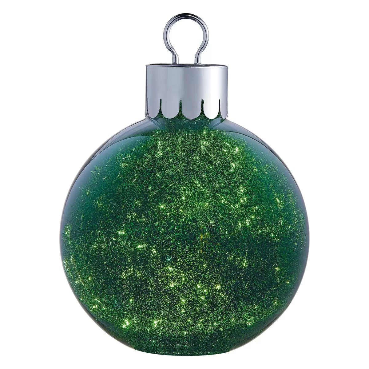 Décor d'Ornement Surdimensionné en Verre à Del-glass-oversized-ornament-with-led-costco-1784878-vert-green