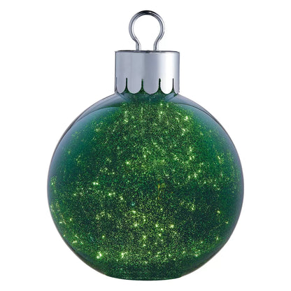 Décor d'Ornement Surdimensionné en Verre à Del-glass-oversized-ornament-with-led-costco-1784878-vert-green