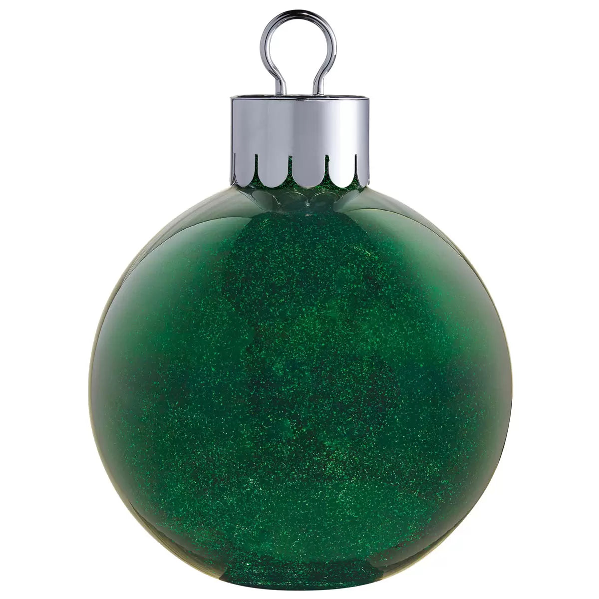 Décor d'Ornement Surdimensionné en Verre à Del-glass-oversized-ornament-with-led-costco-1784878-vert-green-2