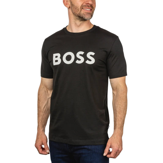 HUGO BOSS - Chandail à Manches Courtes pour Homme Tiburt-men's-short-sleeve-t-shirt-costco-1816155-noir-black