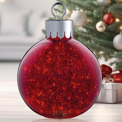 Décor d'Ornement Surdimensionné en Verre à Del-glass-oversized-ornament-with-led-costco-1784878-red-rouge-4