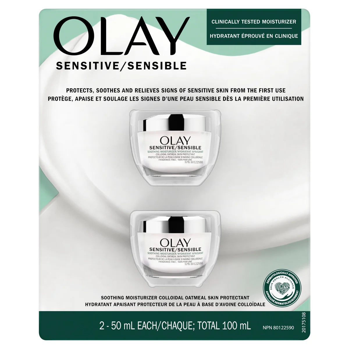 OLAY - Ensemble de 2 Hydratants Apaisant Protecteur de la Peau à Base d'Avoine Colloïdale-pack-set-soothing-moisturizers-colloidal-oatmeal-skin-protectant