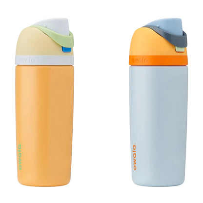 OWALA - Ensemble de 2 Bouteilles d'Eau en Acier Inoxydable FreeSip de 473 ml-pack-stainless-steel-water-bottles-costco-1856617-jaune-yellow
