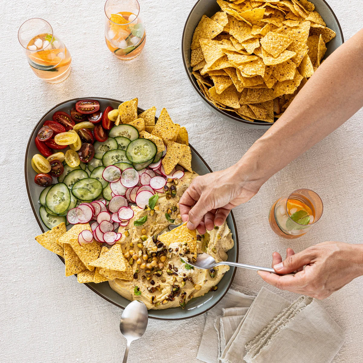 OVER & BACK - Ensemble de 2 Pièces de Service Option-sauge-sage-vert-green-4