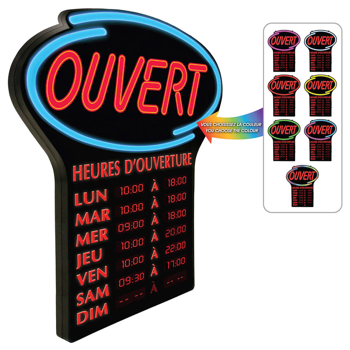 newton-enseigne-d'ouverture-changement-couleur-colour-changing-open-sign-ouvert