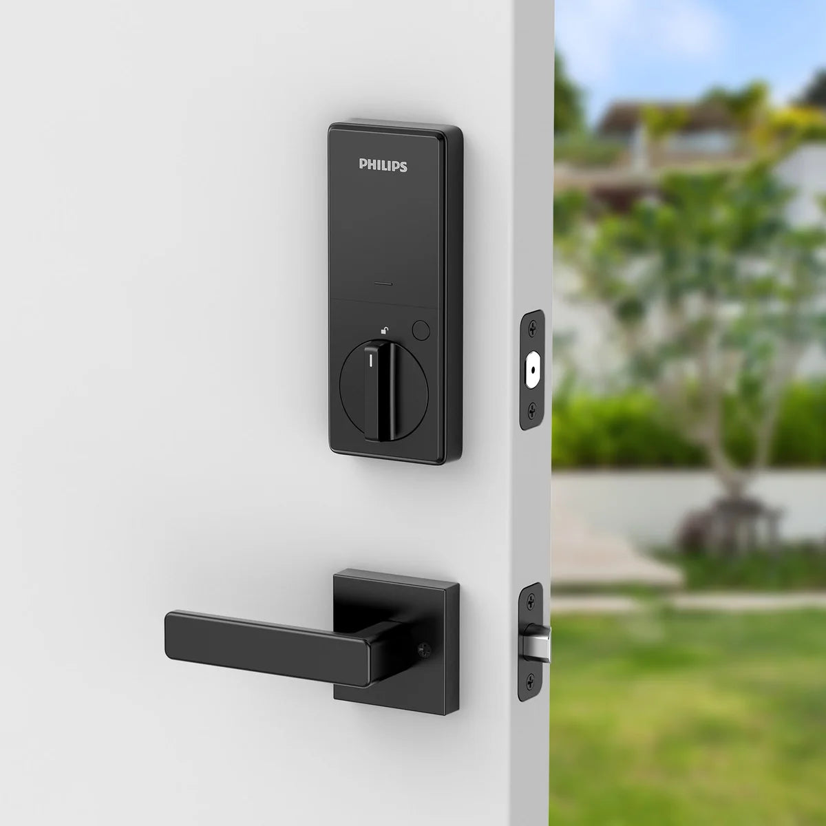PHILIPS - Ensemble Serrure Électronique Série 1000 avec Pêne Dormant et Poignées *Boite Ouverte*-Series Electronic Deadbolt Lock and Handle Set-costco-1936404-4