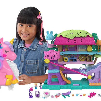 polly-pocket-pollyville-maison-arbres-salon-coiffure-licorne-arc-en-ciel-pet-adventure-treehouse-rainbow-unicorn-salon-2