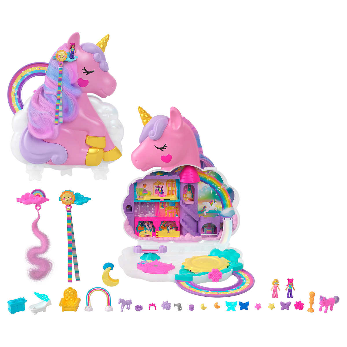 polly-pocket-pollyville-maison-arbres-salon-coiffure-licorne-arc-en-ciel-pet-adventure-treehouse-rainbow-unicorn-salon-3