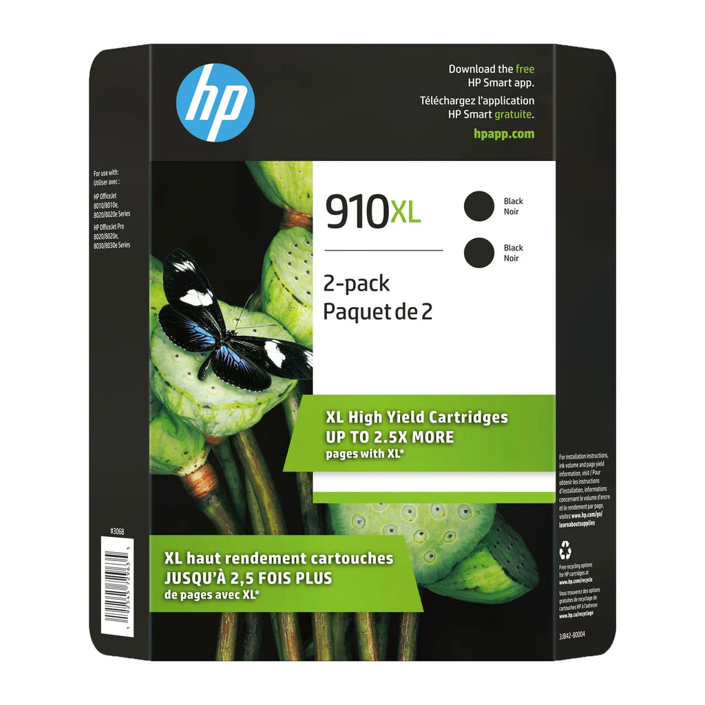 HP - Paquet de 2 Cartouches d'Encre 910XL *Boite Ouverte*-pack-ink-cartridges-costco-3068