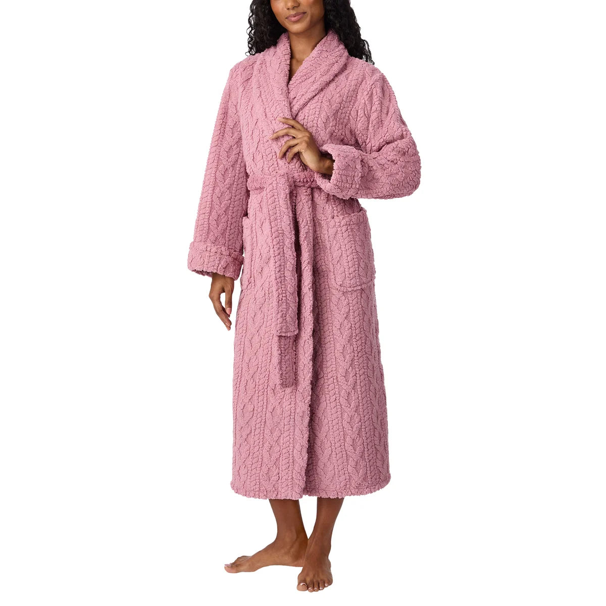 ROOM SERVICE - Peignoir Portefeuille pour Femme-wrap-robe-women's-costco-1918405-rose-pink-2