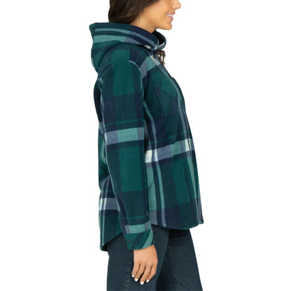 REALTREE - Veste-Chemise à Capuchon pour Femme-Womens-Bonded-Fleece-Hooded-Jacket-Vert-Green-5312000-1923723