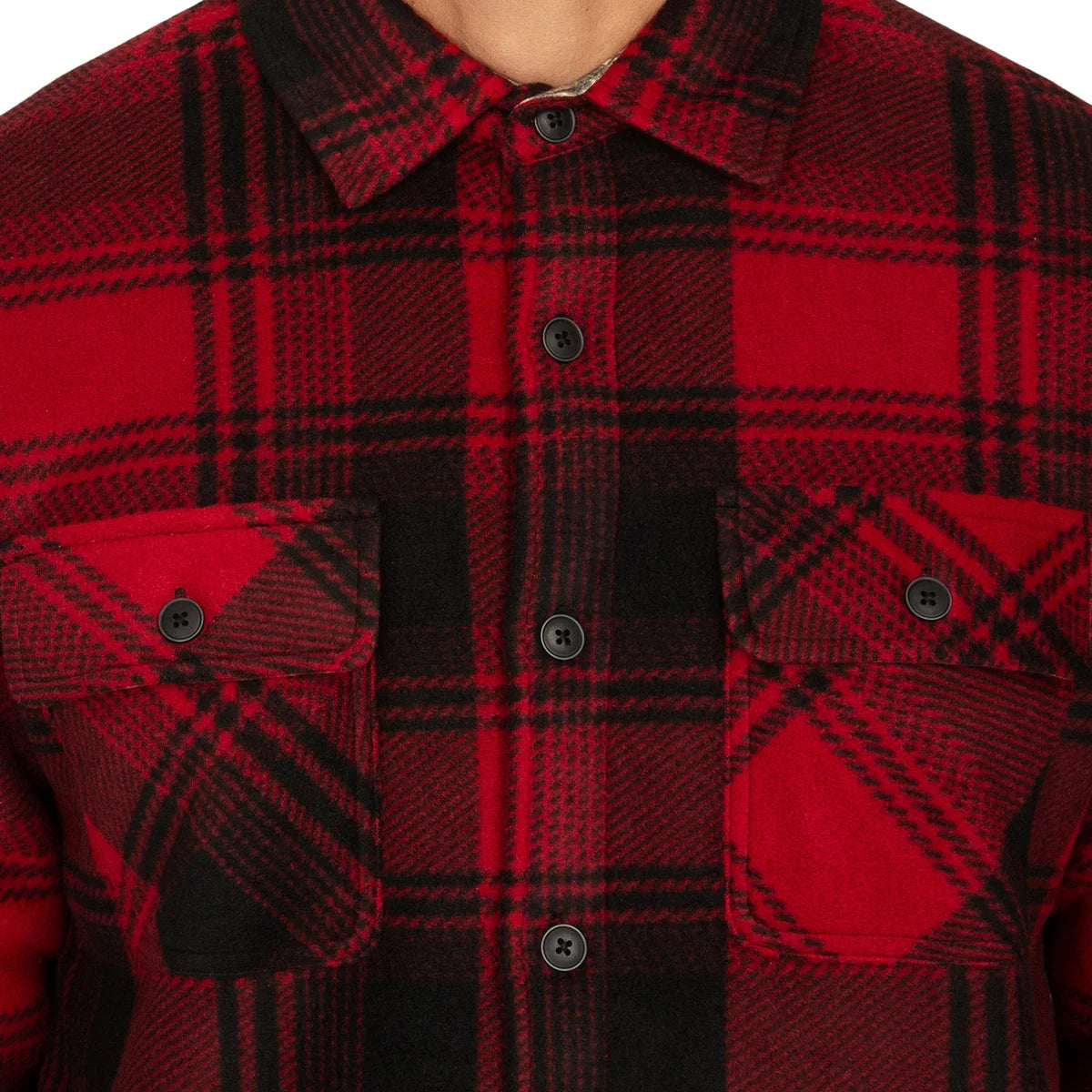 REALTREE - Veste Doublée en Sherpa Pour Homme-Mens-Sherpa-Lined-Jacket-Rouge-Red-1630548-1924688