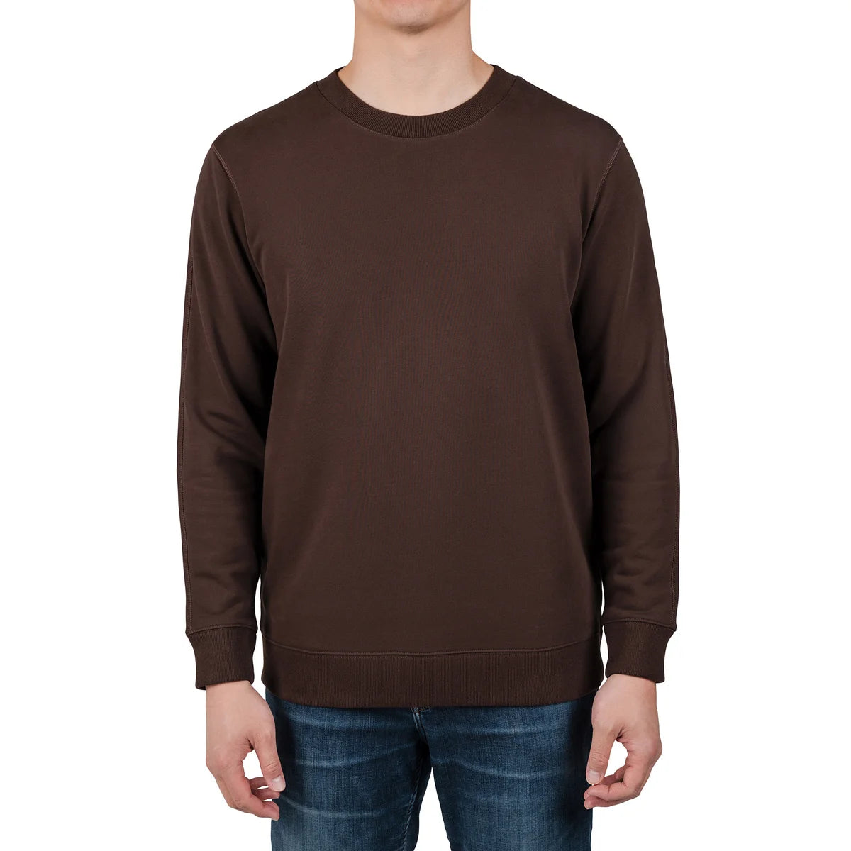 ROUGH DRESS - Chandail pour Homme-Mens-French-Terry-Crewneck-Brun-Brown-1910019-1934625