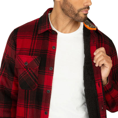 REALTREE - Veste Doublée en Sherpa Pour Homme-Mens-Sherpa-Lined-Jacket-Rouge-Red-1630548-1924688