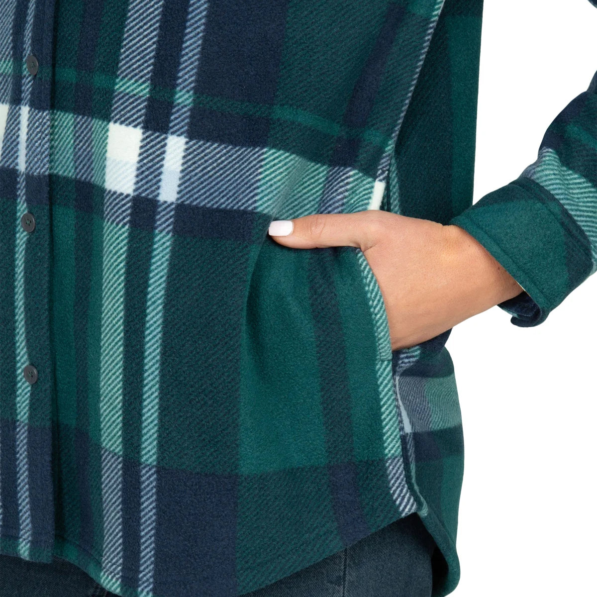 REALTREE - Veste-Chemise à Capuchon pour Femme-Womens-Bonded-Fleece-Hooded-Jacket-Vert-Green-5312000-1923723