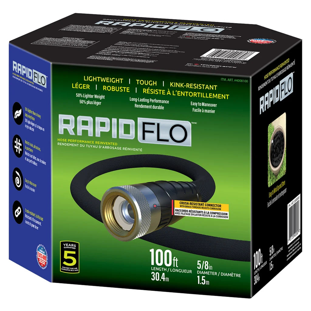RAPID FLO - Tuyau d'Arrosage Compact de 30,4 garden-hose-100-ft-compact-costco-1845730