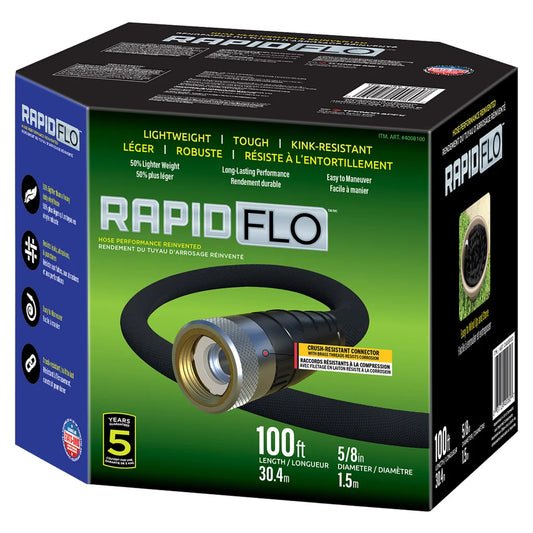 RAPID FLO - Tuyau d'Arrosage Compact de 30,4 garden-hose-100-ft-compact-costco-1845730