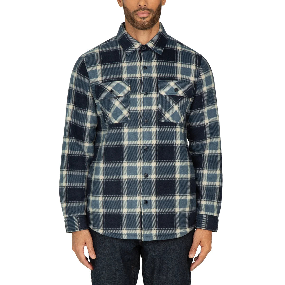 REALTREE - Veste Doublée en Sherpa Pour Homme-Mens-Sherpa-Lined-Jacket-Bleu-Blue-1630546-1924690