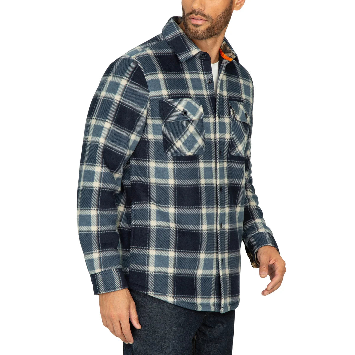 REALTREE - Veste Doublée en Sherpa Pour Homme-Mens-Sherpa-Lined-Jacket-Bleu-Blue-1630546-1924690