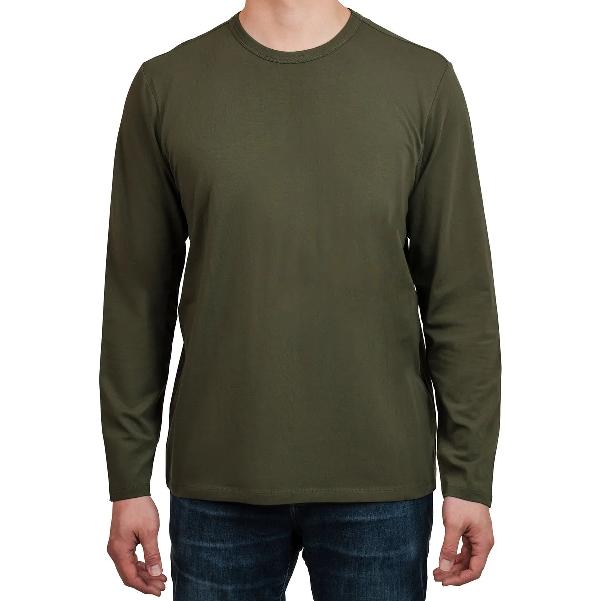Rough Dress - T-Shirt Basique à Manches Longues pour Homme-Mens-long-sleeve-tshirt-1905520-1918038-vert-green