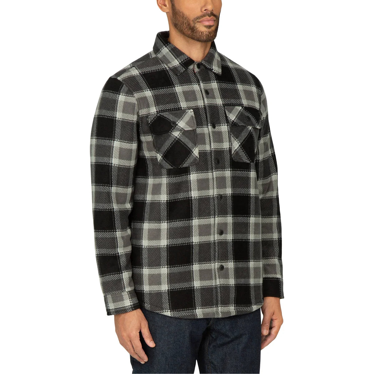 REALTREE - Veste Doublée en Sherpa Pour Homme-Mens-Sherpa-Lined-Jacket-Gris-Grey-1630545-1924689