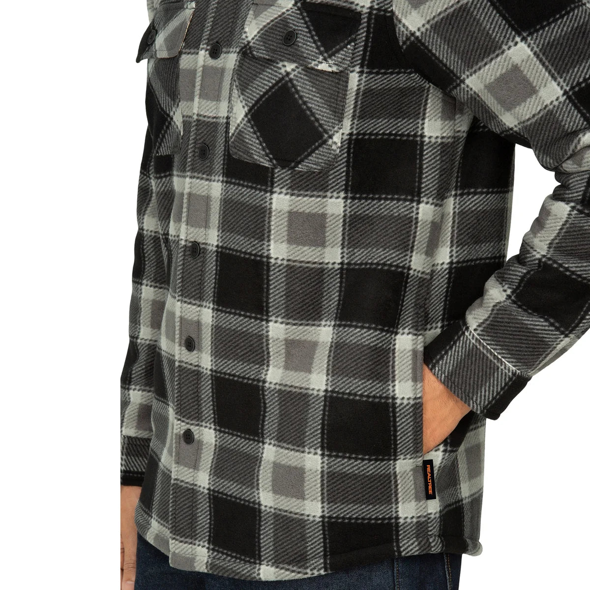 REALTREE - Veste Doublée en Sherpa Pour Homme-Mens-Sherpa-Lined-Jacket-Gris-Grey-1630545-1924689