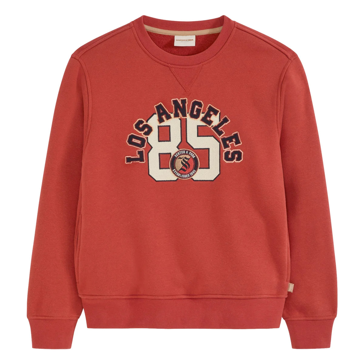 SCOTCH & SODA - Chandail en Molleton pour Enfant-Kids-Crewneck-Sweatshirt-Orange 8091919-1930177