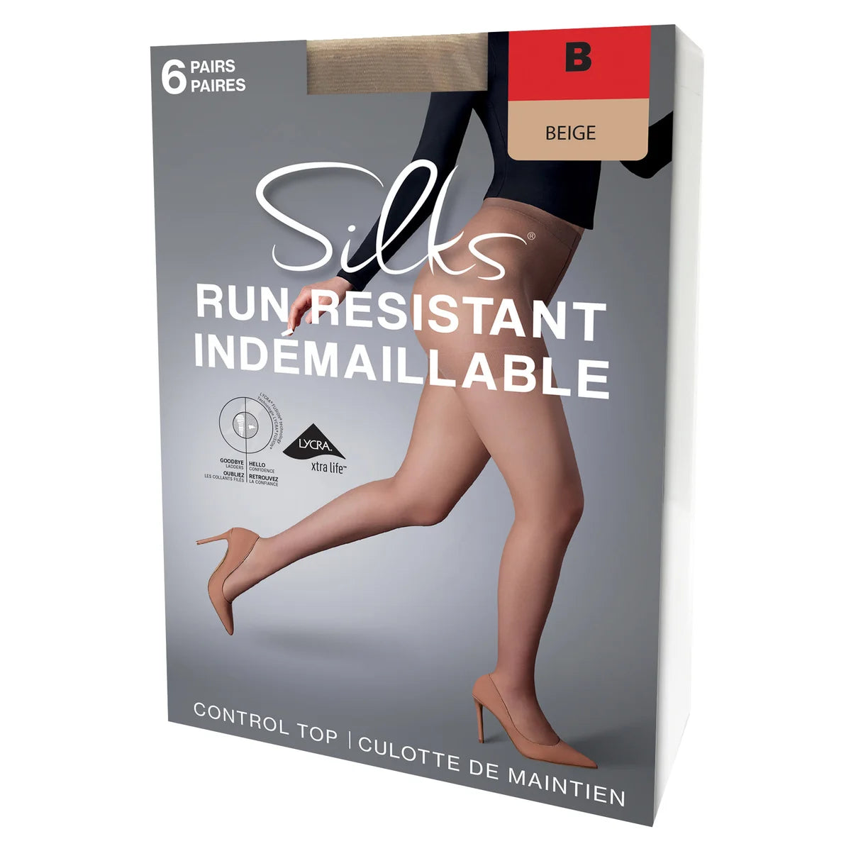 SILK - Paquet de 6 Bas-Culottes Indémaillable pour Femme-Womens-6-pack-run-resistant-pantyhose-beige-3310741-1921044