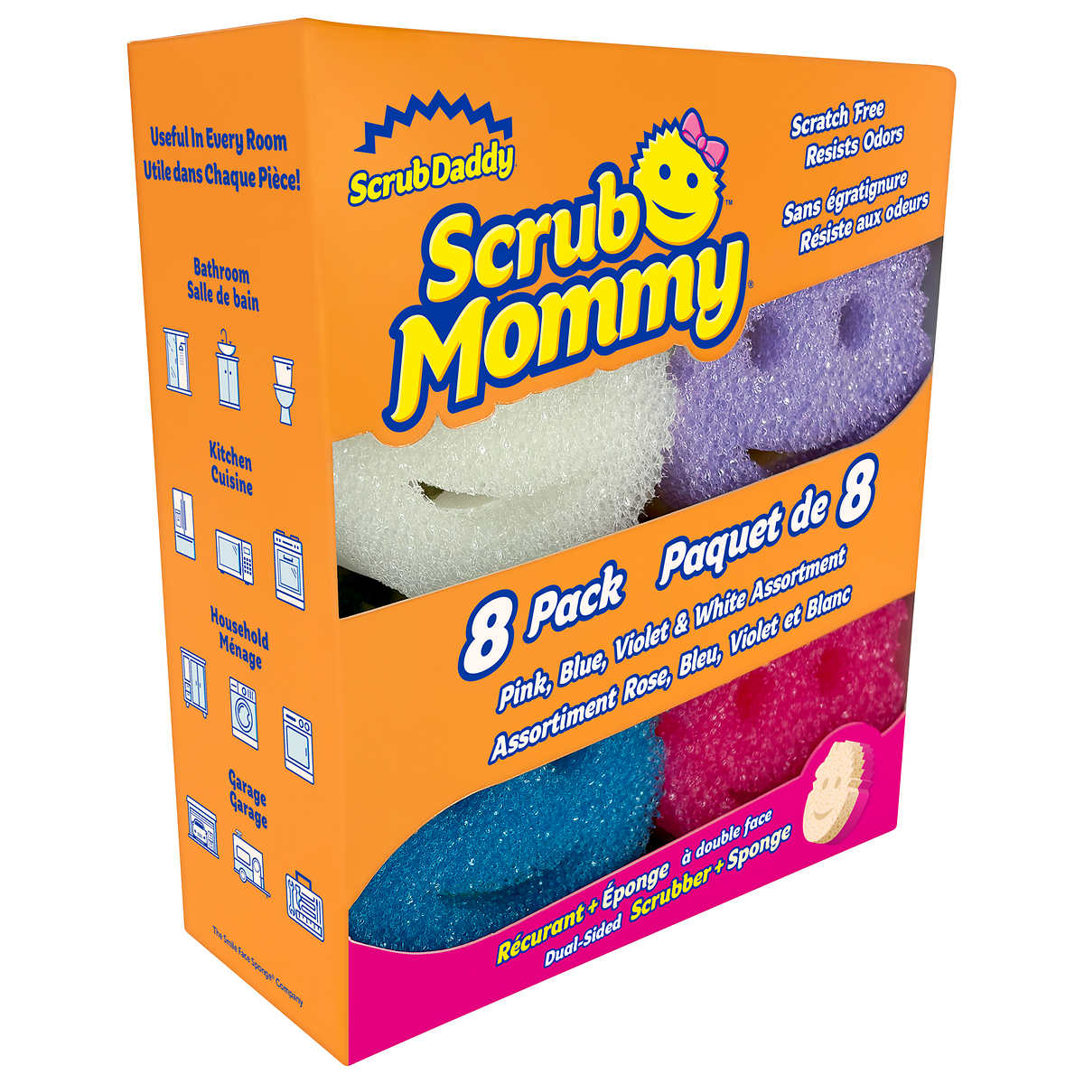 scrub-daddy-paquet-8-tampons-récurer-scrub-mommy-scrubbers-pack-2