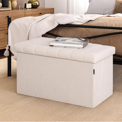 SEVILLE CLASSICS - Coffre-Banc de Rangement Pliable Boucle-trunk-bench-foldable-storage-costco-1796132-white-blanc-8
