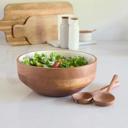HOME INSPIRATION BY SAFDIE & CO. INC - Ensemble de Service 3 Pièces en Bois de Manguier Émaillé-3-piece-serving-bowl-set-enameled-mango-wood-costco-1877785-2