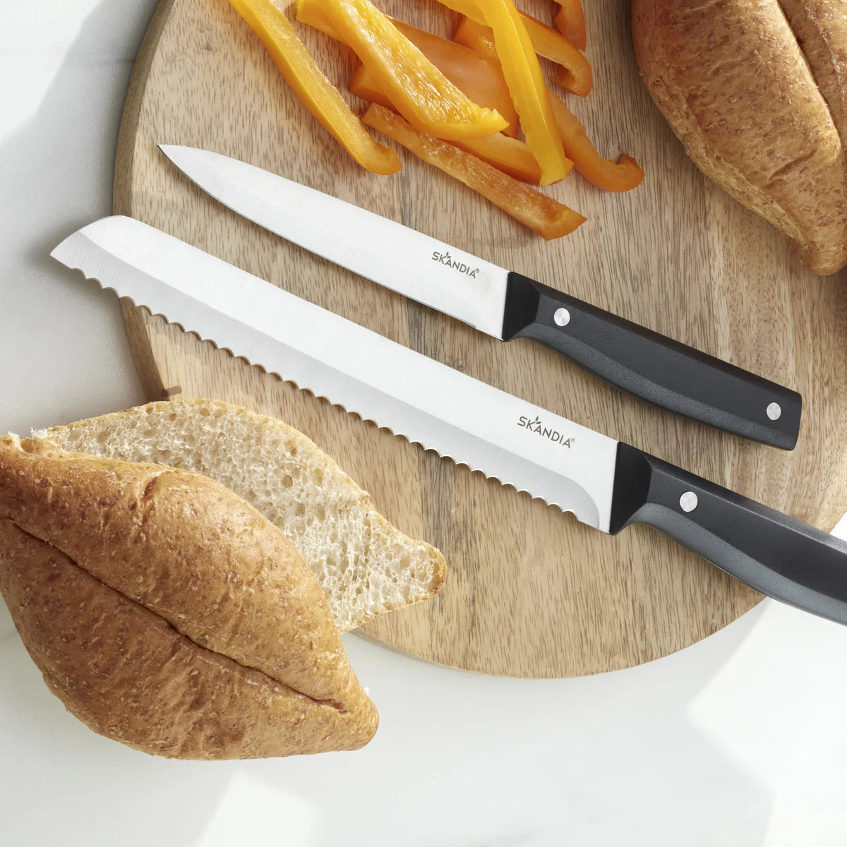 SKANDIA - Ensemble de 5 Couteaux avec Protège-Lames-blad-guards-knife-set-costco-1938125-4