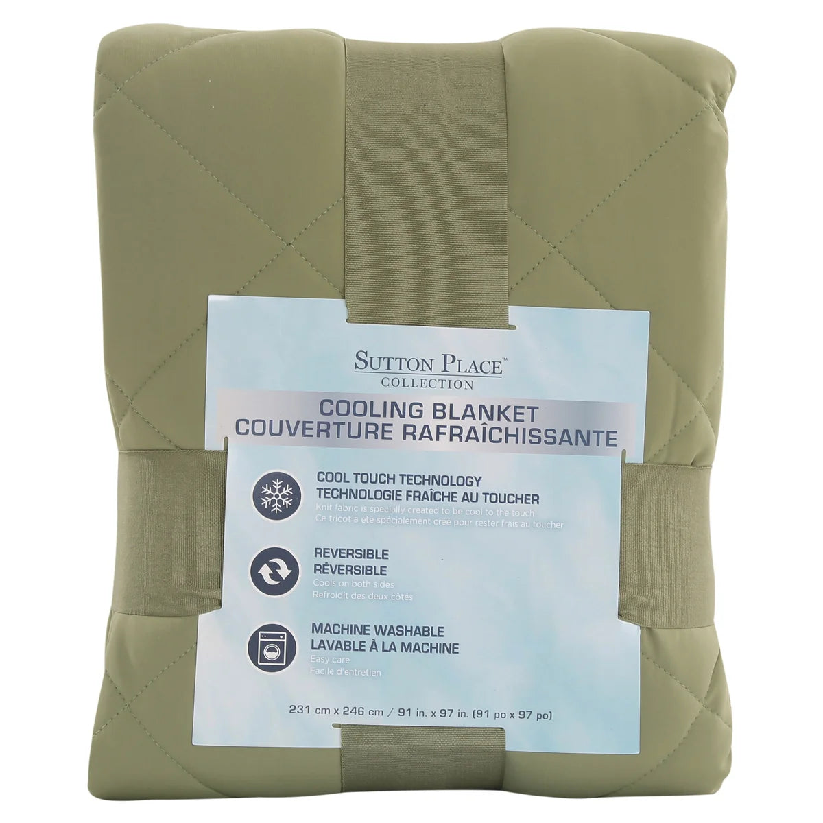 SUTTON PLACE - Couverture Rafraichissante-cooling-blanket-costco-8952006-green-vert