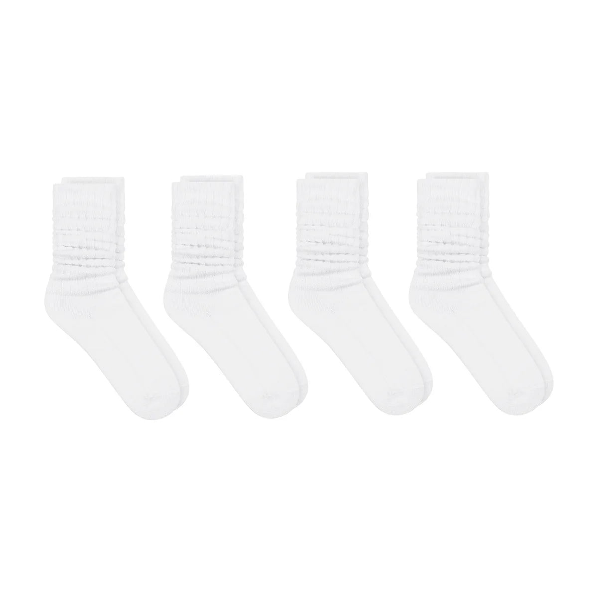 SCOTCH & SODA - Paquet de 4 Chaussettes Accordéons Mi-Mollet-pack-slouch-crew-socks-costco-1925617-white-blanc-2