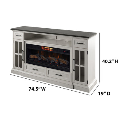 TRESANTI - Meuble Télé avec Foyer Électrique de 75 po Sloan-in-media-console-fireplace-costco-1782991-6
