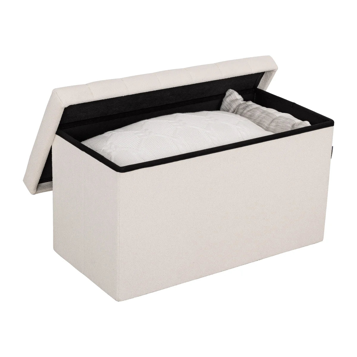 SEVILLE CLASSICS - Coffre-Banc de Rangement Pliable Boucle-trunk-bench-foldable-storage-costco-1796132-white-blanc-2