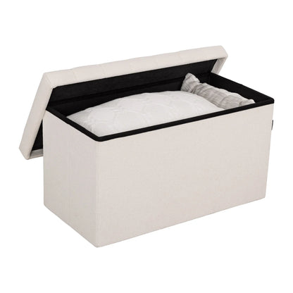 SEVILLE CLASSICS - Coffre-Banc de Rangement Pliable Boucle-trunk-bench-foldable-storage-costco-1796132-white-blanc-2